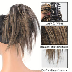 Messy Bun Hair Piece Clip Chignon Ponytail Updo Scrunchie Hairpiece