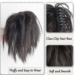Messy Bun Hair Piece Clip Chignon Ponytail Updo Scrunchie Hairpiece