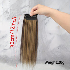 30 48 Cm Straight Synthetic Clip Hair Extension Wig