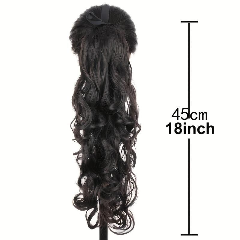 Curly Wavy Ponytail Extensions 45-72 cm Long Clip In Hair Extensions