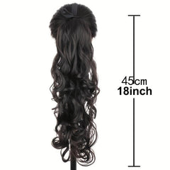 Curly Wavy Ponytail Extensions 45-72 cm Long Clip In Hair Extensions