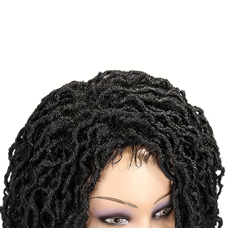 Short Dreadlock Wig Braided Wigs For Women 35 56 Cm 1B 1B 27