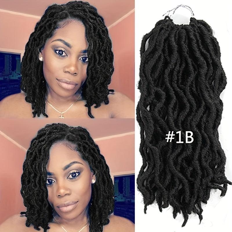 Short Dreadlock Wig Braided Wigs For Women 35 56 Cm 1B 1B 27
