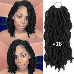 Short Dreadlock Wig Braided Wigs For Women 35 56 Cm 1B 1B 27