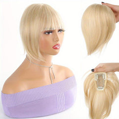 Synthetic Hair Topper with Bangs 30-48 cm Clips in Hair Pieces Thinning Hair