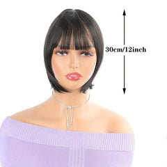 Synthetic Hair Topper with Bangs 30-48 cm Clips in Hair Pieces Thinning Hair