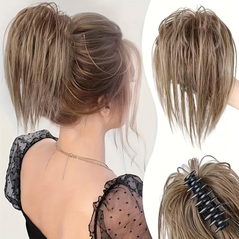 Messy Bun Hair Piece Claw Clip Hair Bun Wavy Curly Chignon Hair Bun Extensions