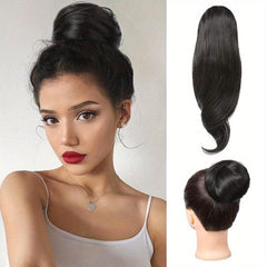Messy Bun Ponytail Drawstring Short Ponytail Braid Bun Synthetic Hair Patch