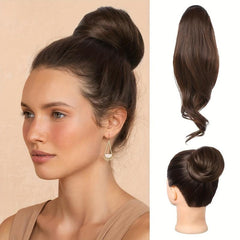 Messy Bun Ponytail Drawstring Short Ponytail Braid Bun Synthetic Hair Patch