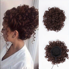 Curly Drawstring Ponytail Hair Piece For Women 20-32cm Kinky Ponytail Extension