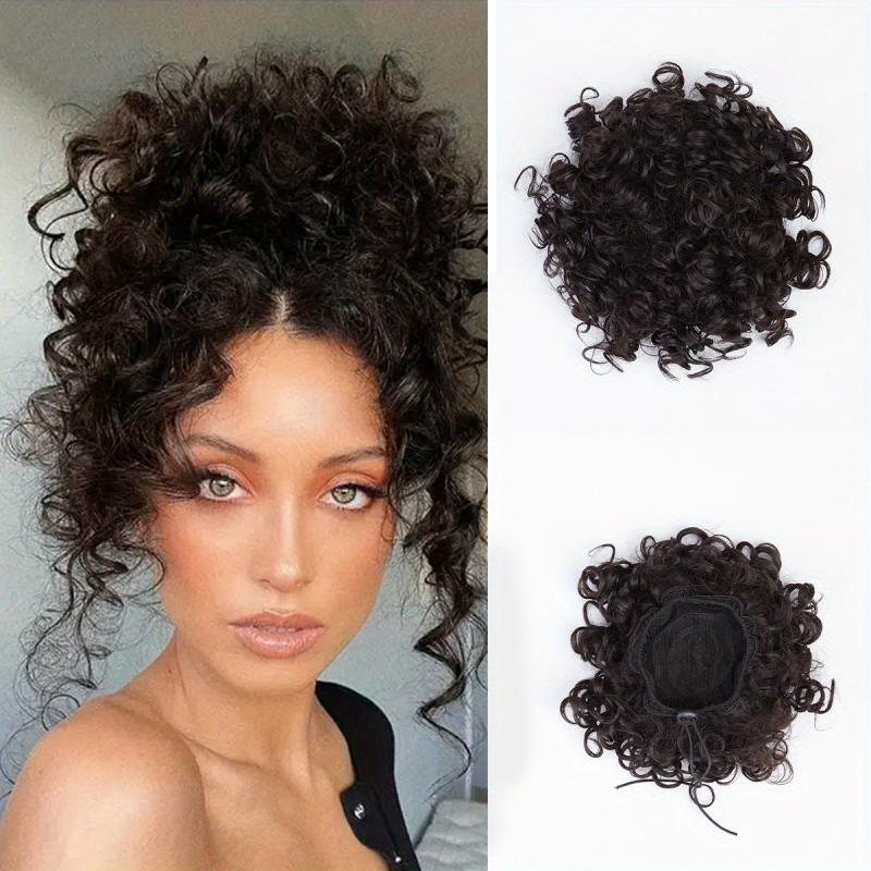 Curly Drawstring Ponytail Hair Piece For Women 20-32cm Kinky Ponytail Extension