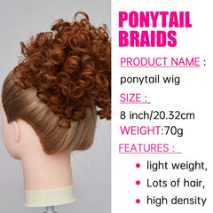 Curly Drawstring Ponytail Hair Piece For Women 20-32cm Kinky Ponytail Extension