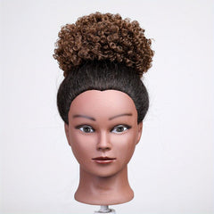 Curly Afro Bun Extensions Synthetic Hair Updo Hair For Women