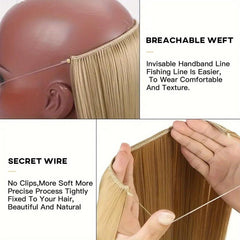Long Wavy Synthetic Hair Extensions for Daily Use