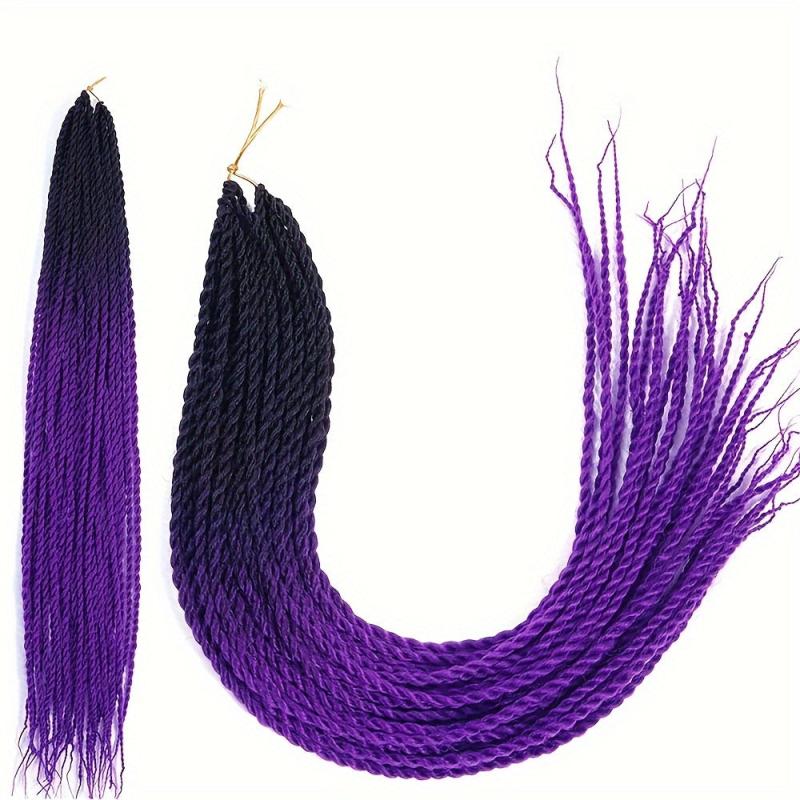Rainbow Ombre Senegalese Twist Crochet Braids 30 Strands 60 96 Cm