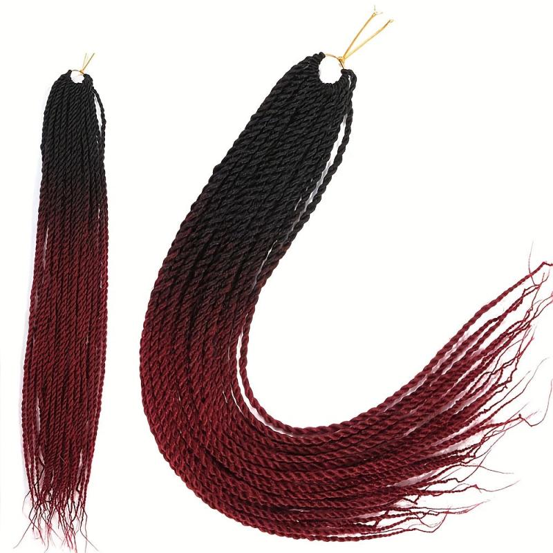 Rainbow Ombre Senegalese Twist Crochet Braids 30 Strands 60 96 Cm