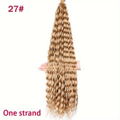 Deep Curly Synthetic Crochet Hair Extensions Natural Look