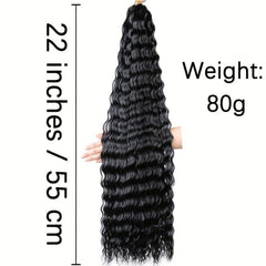 Deep Curly Synthetic Crochet Hair Extensions Natural Look