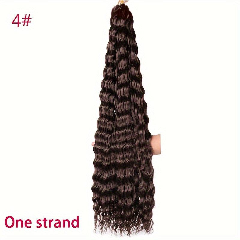 Deep Curly Synthetic Crochet Hair Extensions Natural Look