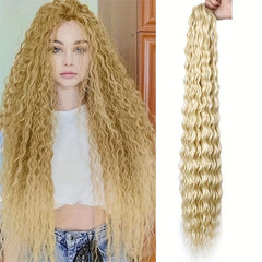 Deep Curly Synthetic Crochet Hair Extensions Natural Look
