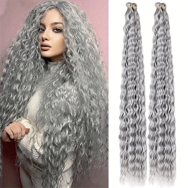 Deep Curly Synthetic Crochet Hair Extensions Natural Look