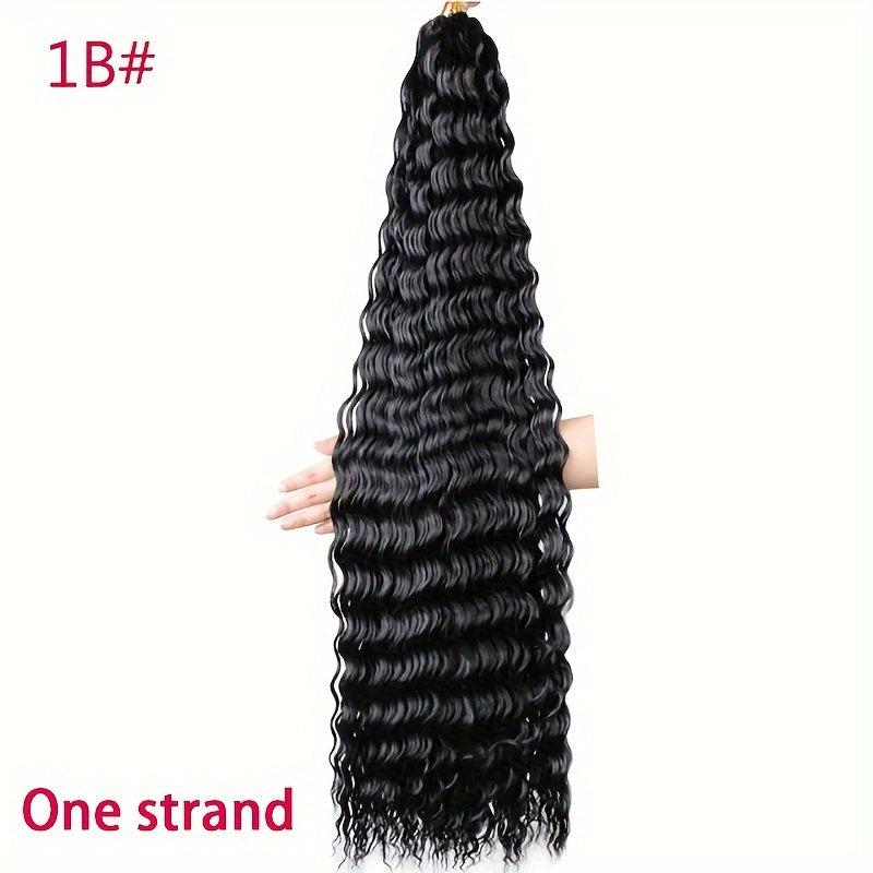 Deep Curly Synthetic Crochet Hair Extensions Natural Look