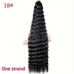 Deep Curly Synthetic Crochet Hair Extensions Natural Look