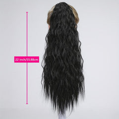 Long Wavy Ponytail Extensions Synthetic Clip In Hair Extensions