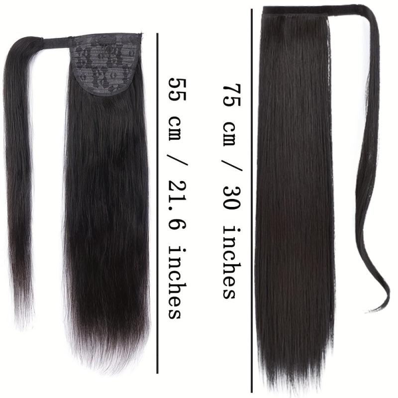 Long Straight Ponytail Extensions Synthetic Clip In Hair Extensions