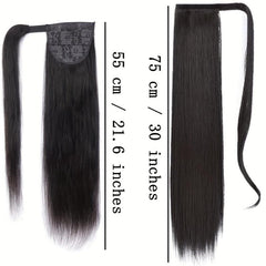 Long Straight Ponytail Extensions Synthetic Clip In Hair Extensions