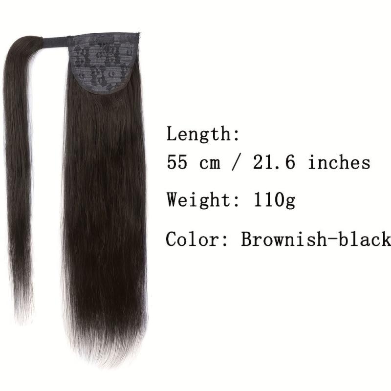 Long Straight Ponytail Extensions Synthetic Clip In Hair Extensions