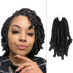 Spring Twisted Hair 15 24 Cm Synthetic Crochet Hair Extensions