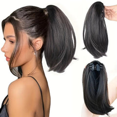 Short Curly Ponytail Extension Claw Hair Piece Thick Hair Extensions 25 4 cm