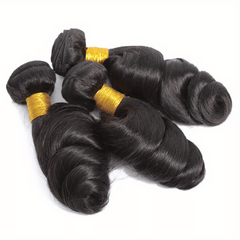 Indian Loose Wave Human Hair Bundles Unprocessed Virgin Hair Weave For Women