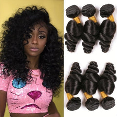 Indian Loose Wave Human Hair Bundles Unprocessed Virgin Hair Weave For Women