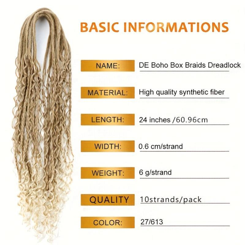 Boho Double Ended Dreadlocks Extensions 60CM Soft Honey B