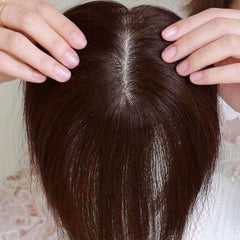 Mono Topper Human Hair Wig 26 Cm Clip In Hair Piece for Thinning Hair
