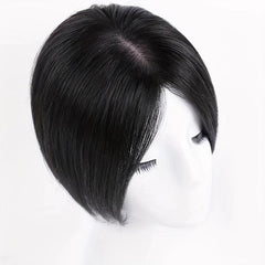 Mono Topper Human Hair Wig 26 Cm Clip In Hair Piece for Thinning Hair