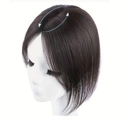 Mono Topper Human Hair Wig 26 Cm Clip In Hair Piece for Thinning Hair