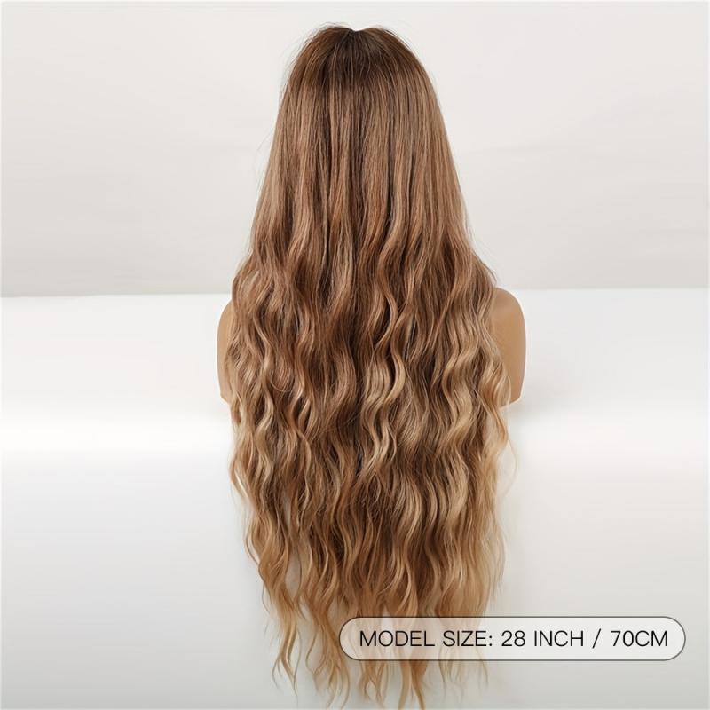 12cm Long Brown Curly Wavy Hair Wigs Synthetic Rose Net Hair Wigs