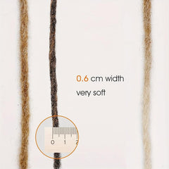 24 Inch Dreadlocks Extension 10 Strands Thin Crochet Braiding Hair Extensions