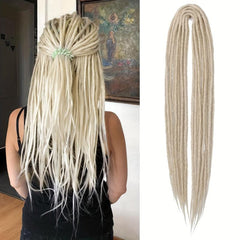 24 Inch Dreadlocks Extension 10 Strands Thin Crochet Braiding Hair Extensions