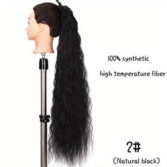 Curly Wavy Ponytail Extensions With Ribbon Tie for Daily Use