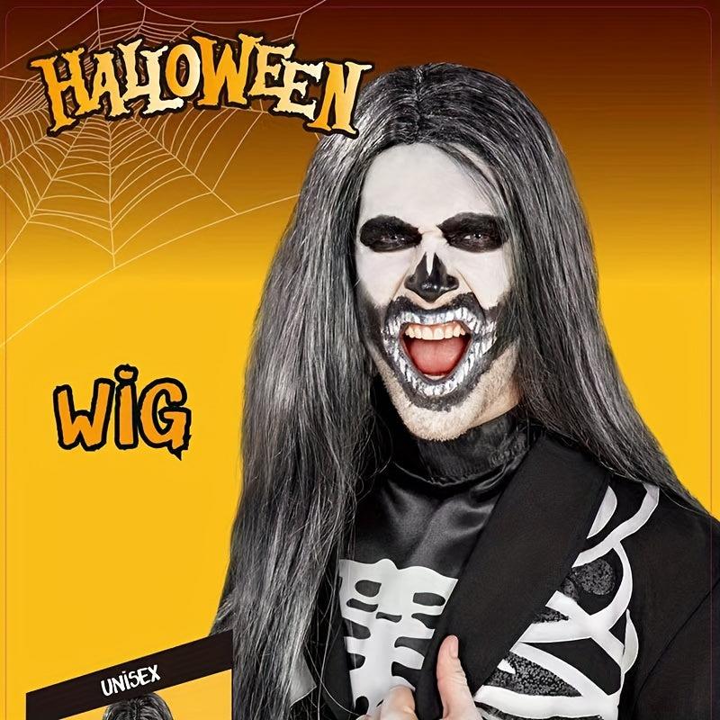 Colorful Medium Long Wig Synthetic Wig Witch Clown Cosplay Wig