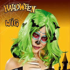 Colorful Medium Long Wig Synthetic Wig Witch Clown Cosplay Wig