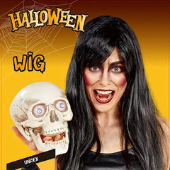 Colorful Medium Long Wig Synthetic Wig Witch Clown Cosplay Wig