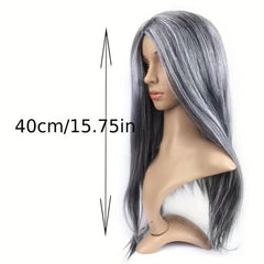 Colorful Medium Long Wig Synthetic Wig Witch Clown Cosplay Wig