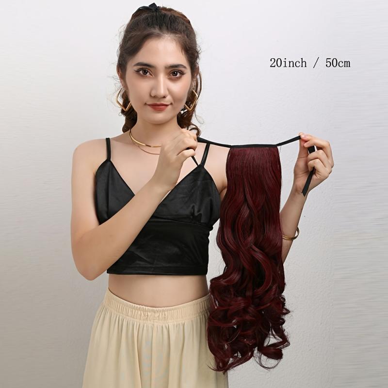 Long Wavy Claw Clip Ponytail Hair Extension Heat Resistant Pony Tail Hair Piece