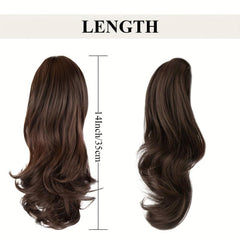 Short Wavy Curly Clip In Ponytail Hair Extension Synthetic