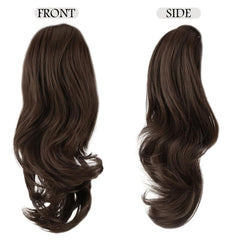 Short Wavy Curly Clip In Ponytail Hair Extension Synthetic